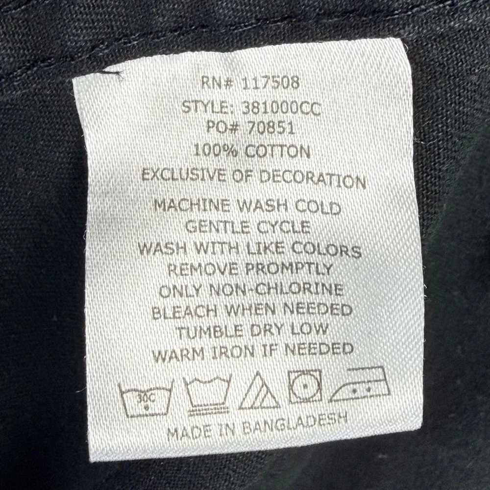 Levis Black Denim Shirt Men MEDIUM Cotton L/S Work Pockets Metal Buttons Vintage